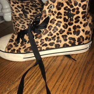 Girls Ralph Lauren high top sneakers